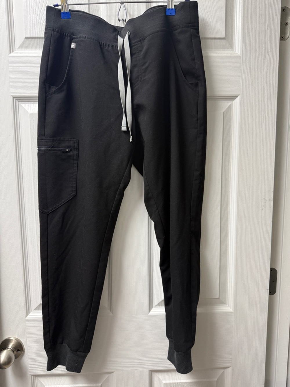 Figs Black Drawstring Cargo Joggers